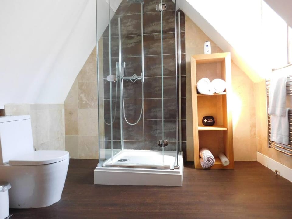 Shower, Toilet, towels