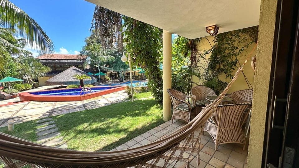 Patio, Day, Garden, Garden view, Pool view, Swimming pool, sunbed