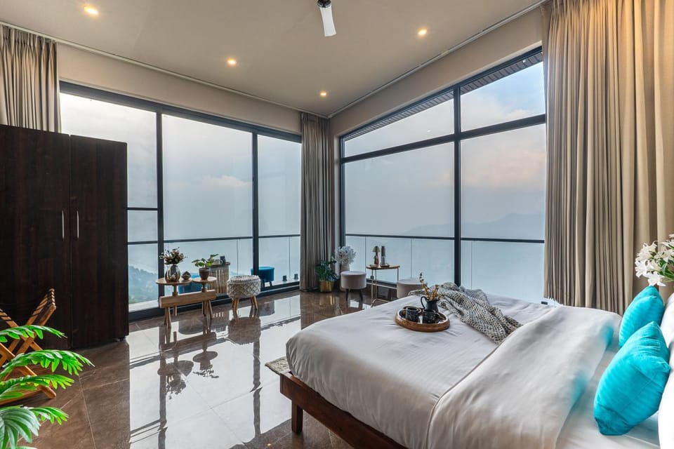 Bed, Natural landscape, View (from property/room), Photo of the whole room, Bedroom
