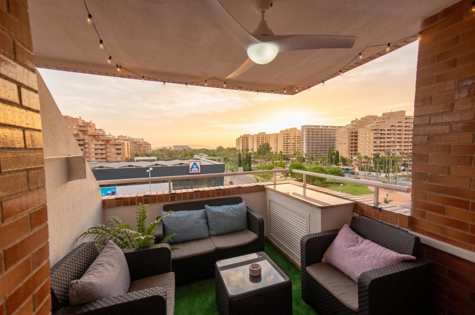 Property building, Patio, Day, Natural landscape, Balcony/Terrace, Living room