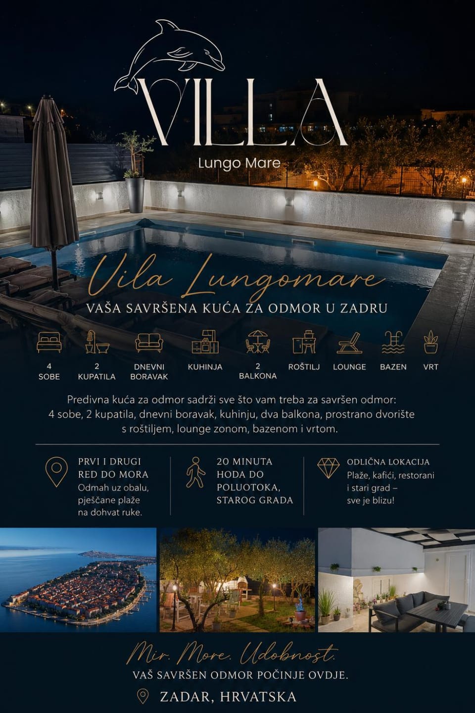 Villa Lungomare with private pool Villa in Zadar