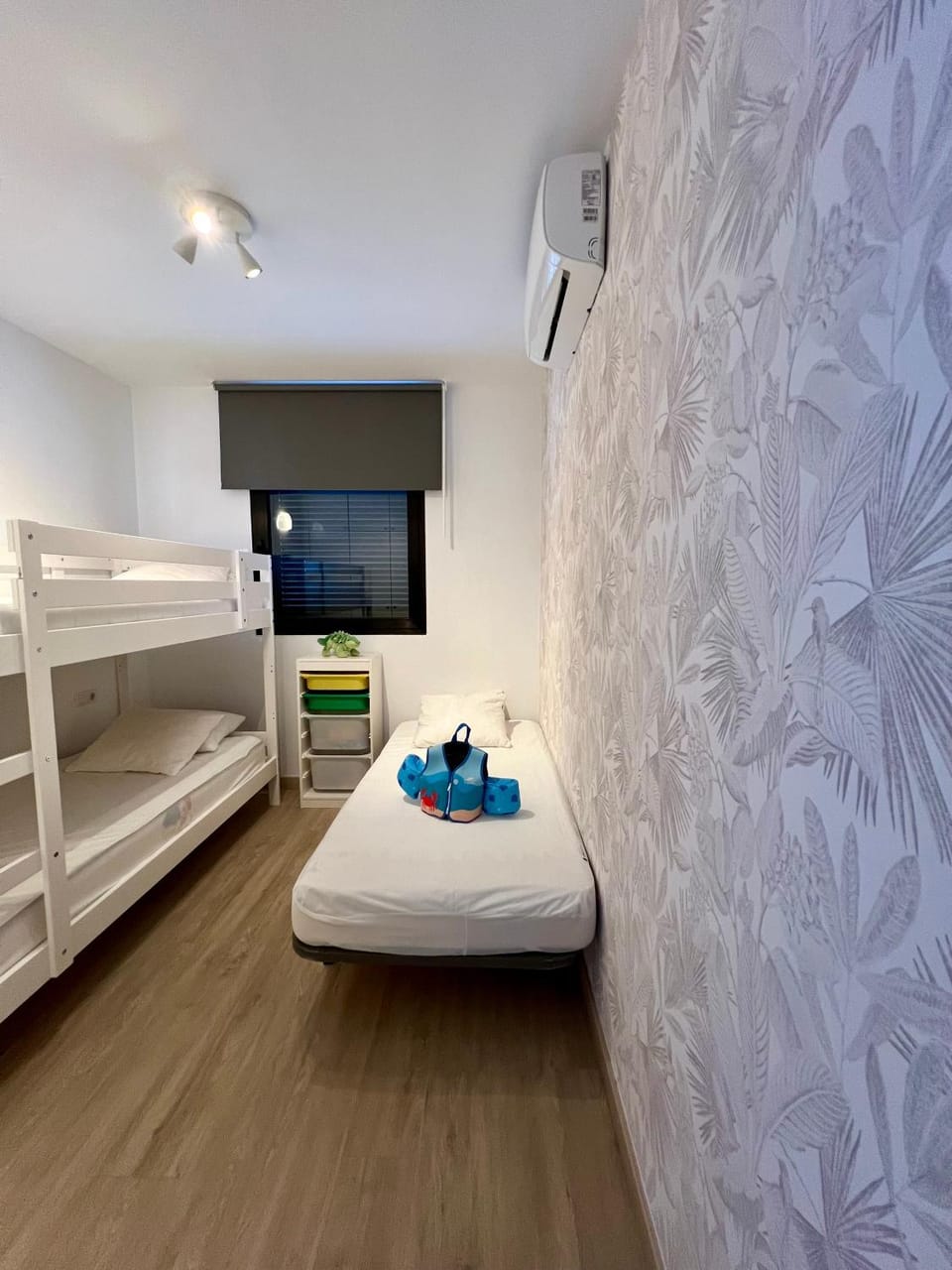 Bed, bunk bed, air conditioner