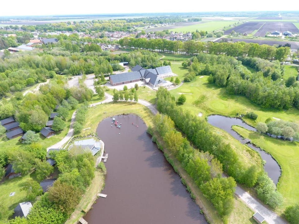 Property building, Natural landscape, Bird's eye view, Garden, Lake view