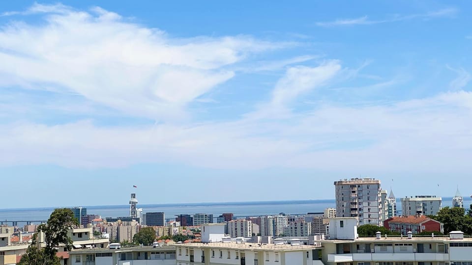 Property building, Facade/entrance, Day, Natural landscape, Bird's eye view, City view, River view, River view, Street view, Parking