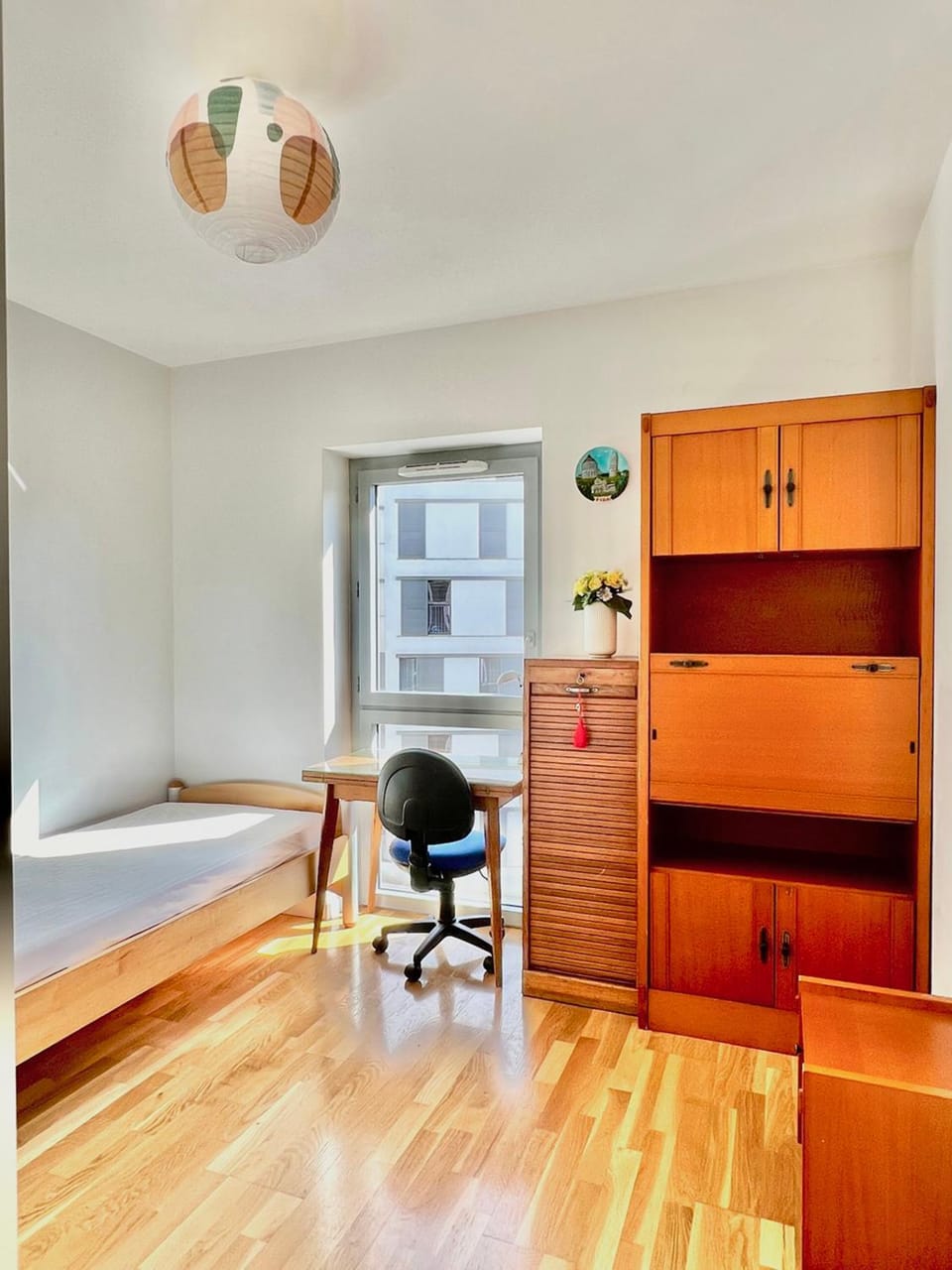 Bed, Photo of the whole room, Bedroom, hair dresser, wardrobe