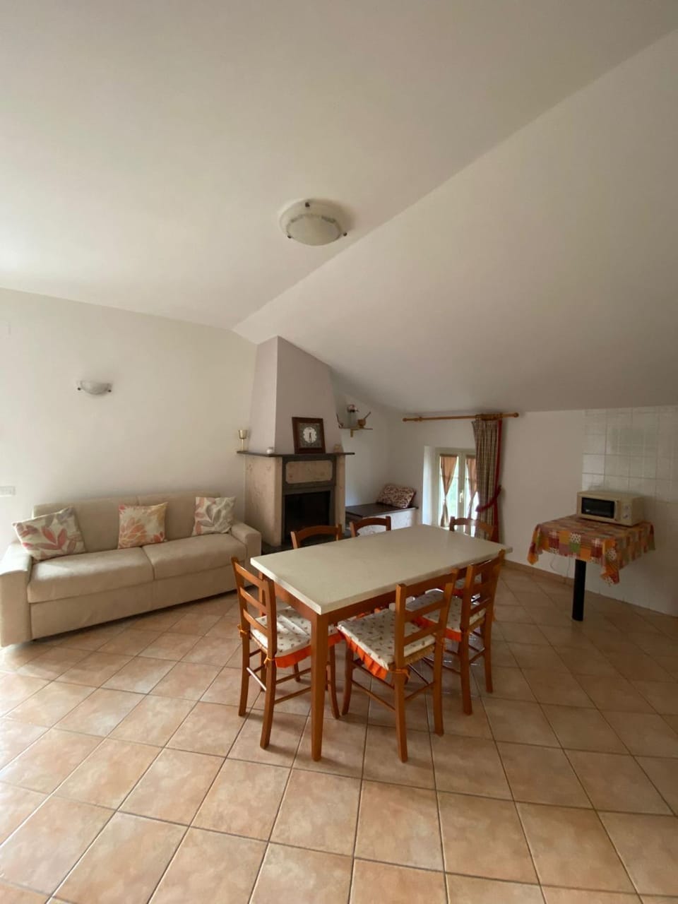 Living room, kitchen