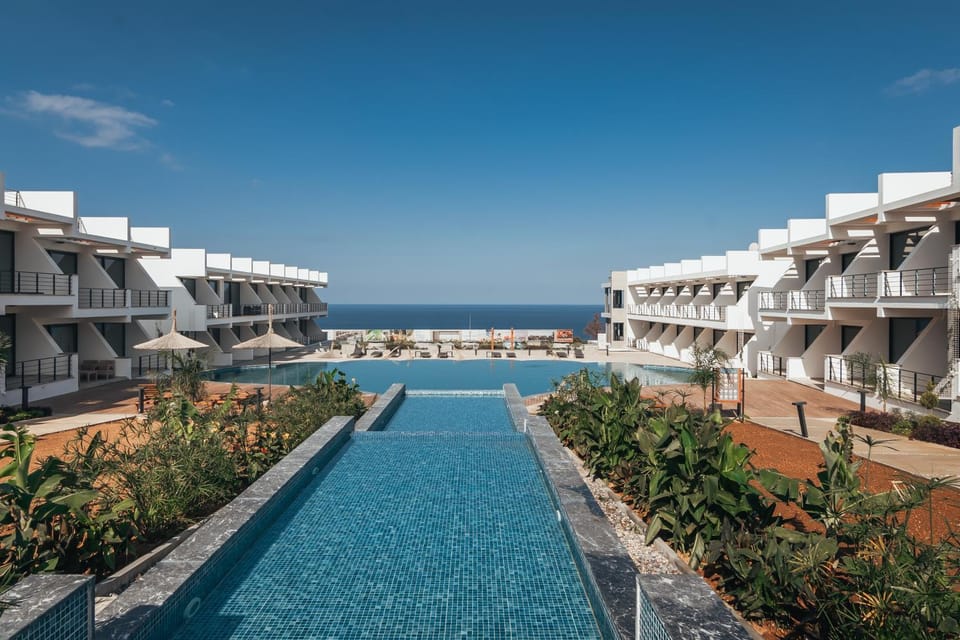 Property building, Day, Natural landscape, Pool view, Sea view, Swimming pool
