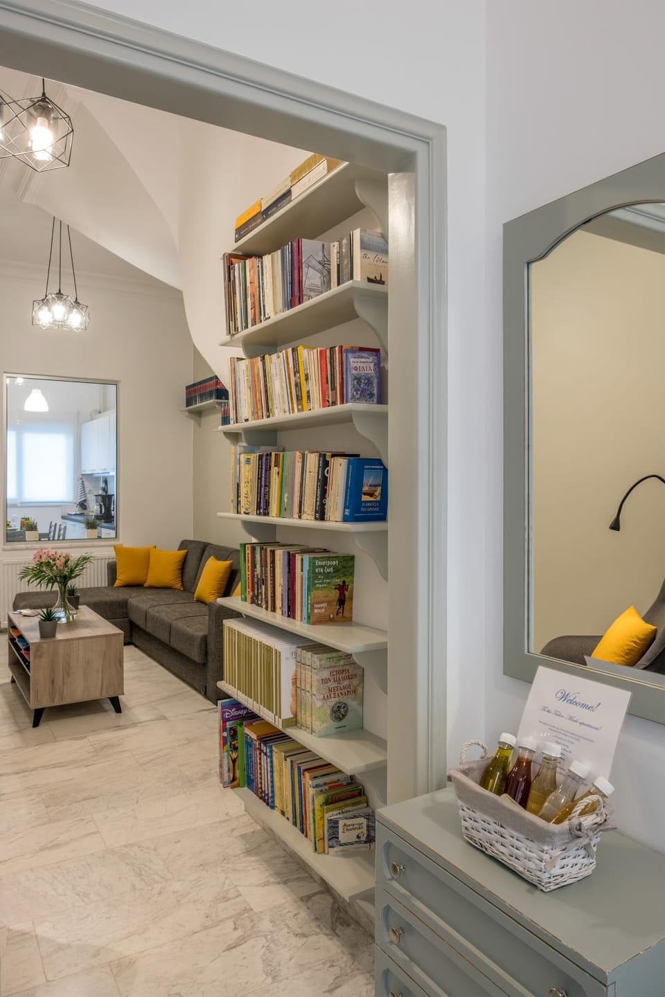 Library, Living room, Seating area
