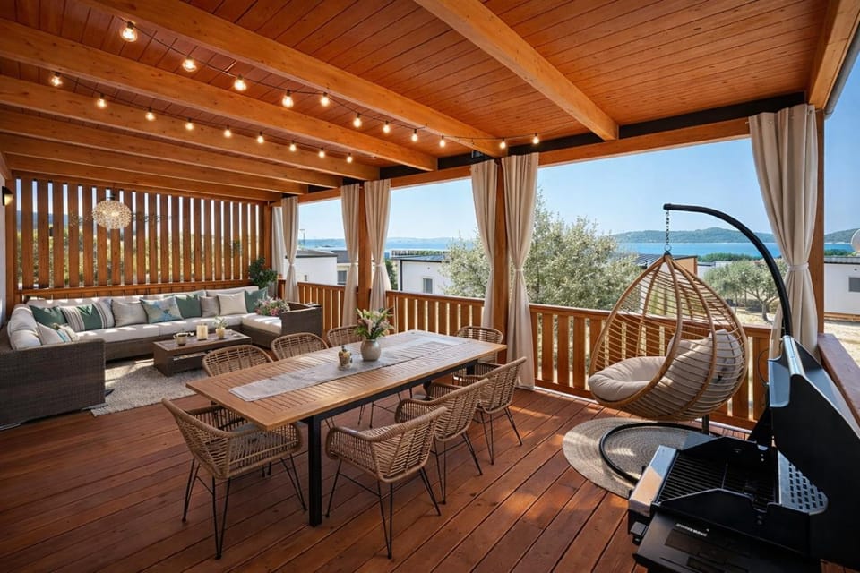 Patio, Day, Natural landscape, View (from property/room), Balcony/Terrace, Living room, Seating area, Dining area, Mountain view, Sea view