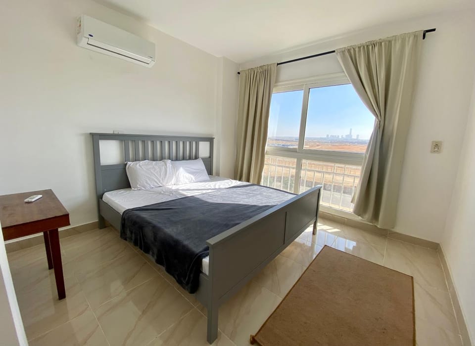 Bed, Photo of the whole room, Bedroom, air conditioner
