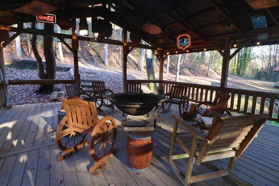 Oktoberfest themed Cabin in woods stream #14 Cabin in White County