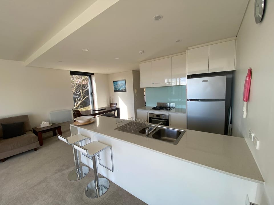 Kitchen or kitchenette, oven, stove
