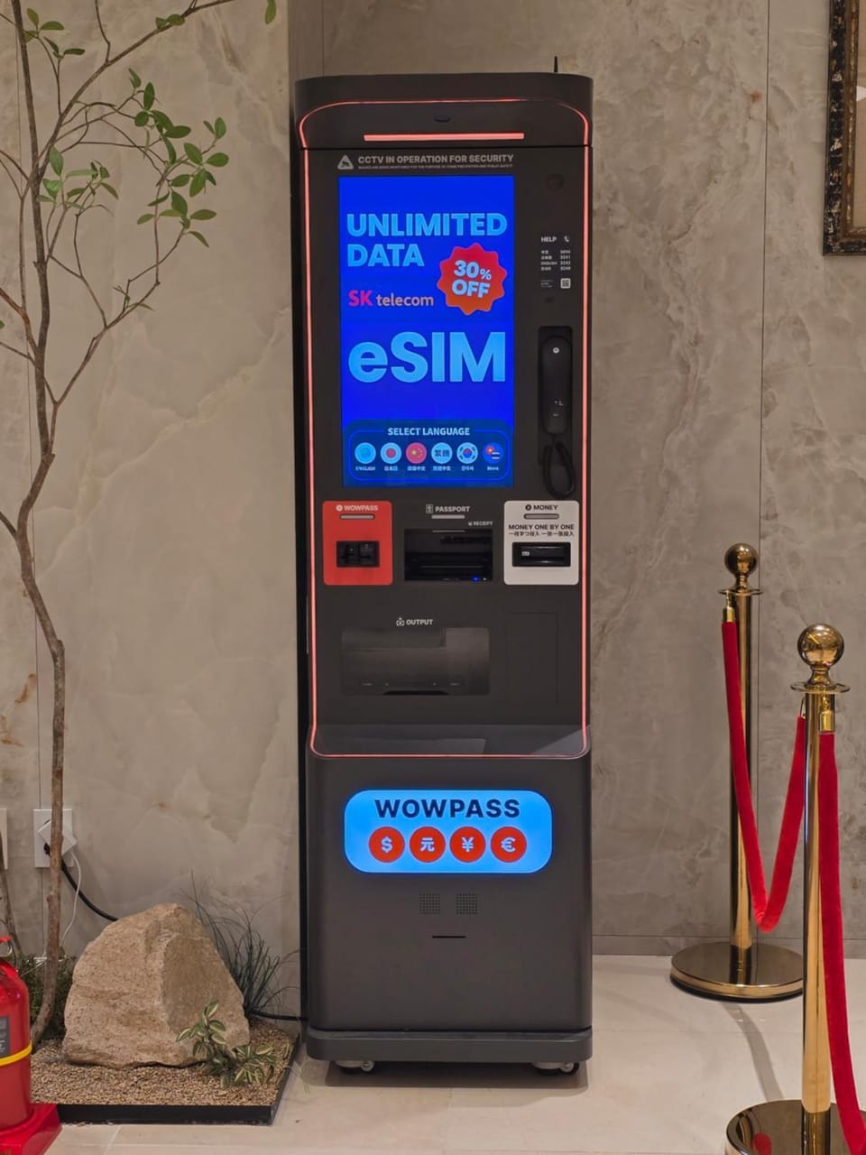Lobby or reception, currency exchange