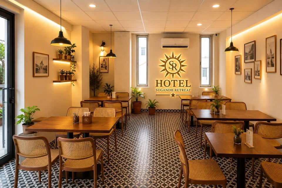 Restaurant/places to eat, Property logo or sign, air conditioner