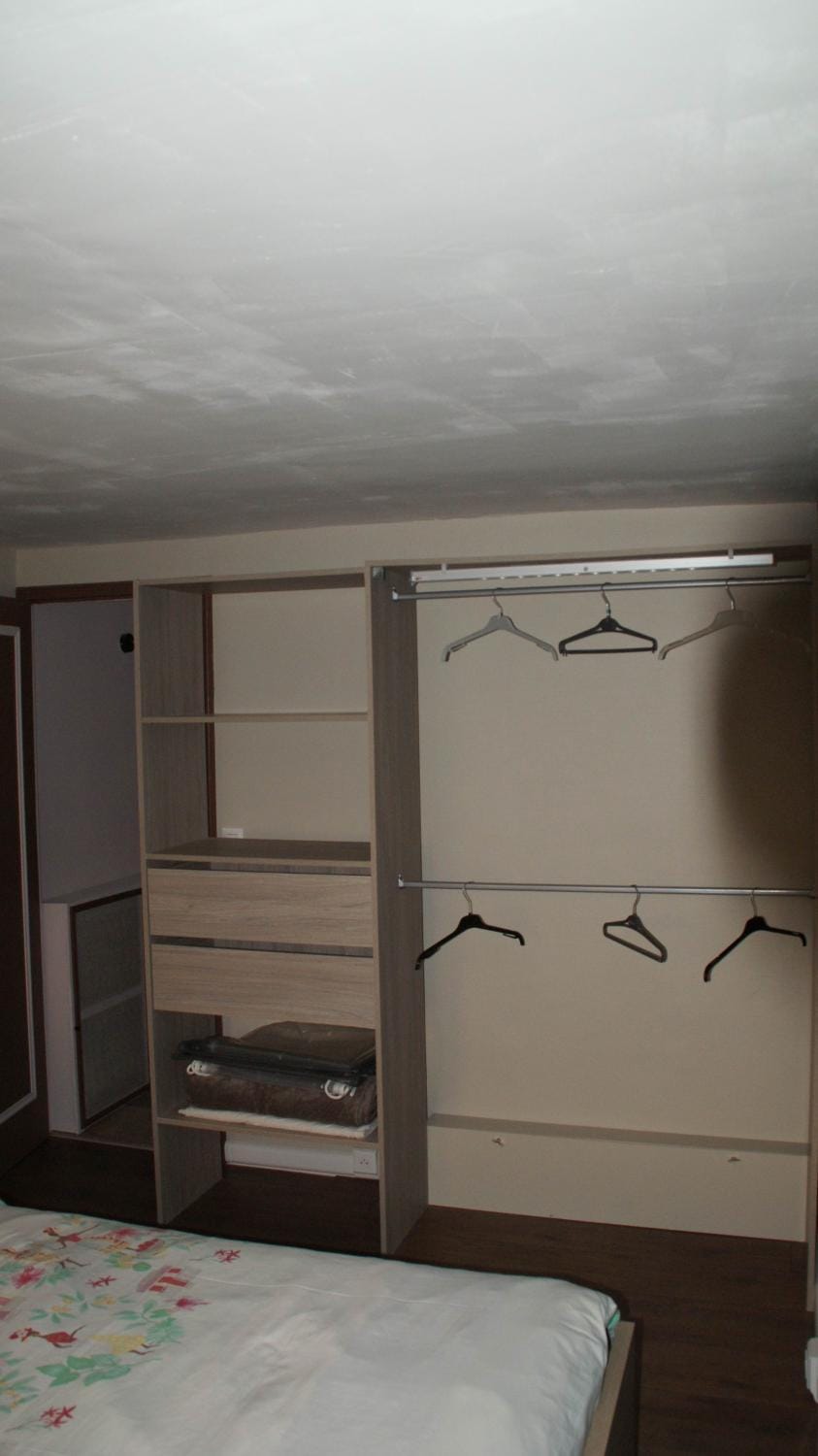 Photo of the whole room, wardrobe