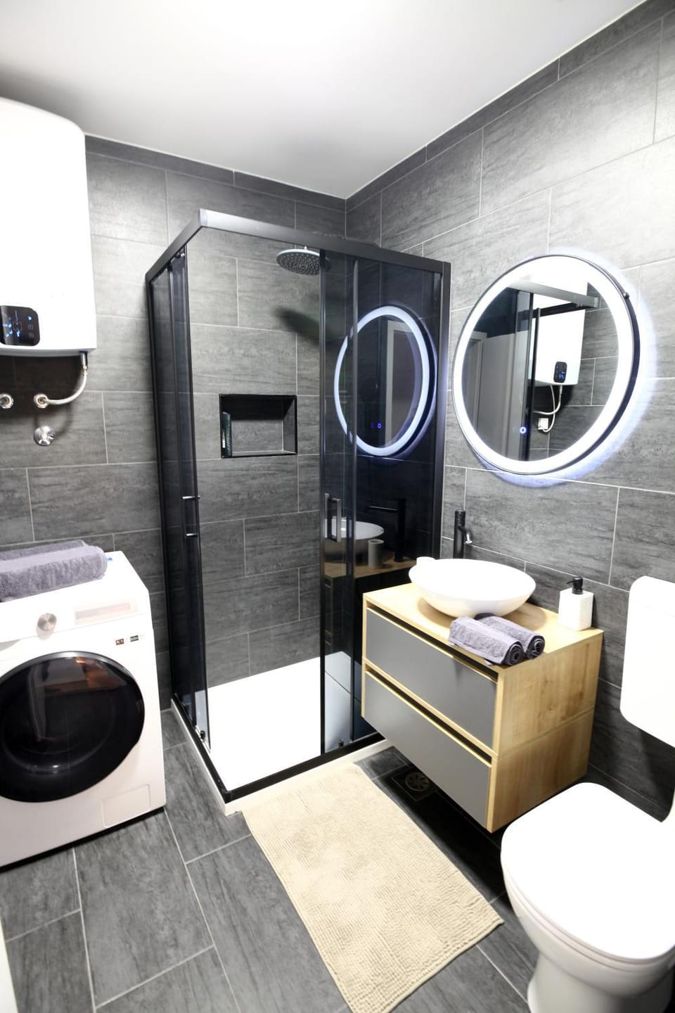 Shower, Bathroom, washing machine