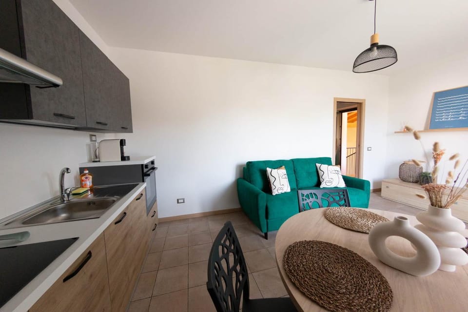 Kitchen or kitchenette, Living room, Dining area, stove