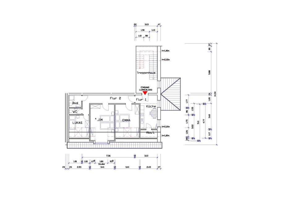 Photo of the whole room, Floor plan