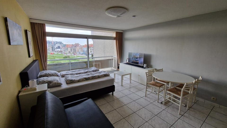 Bed, TV and multimedia, Living room, Photo of the whole room, Seating area, Dining area, Bedroom