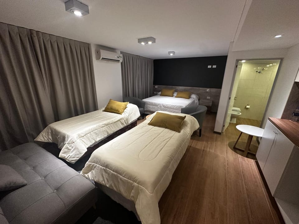Photo of the whole room, Bedroom, air conditioner