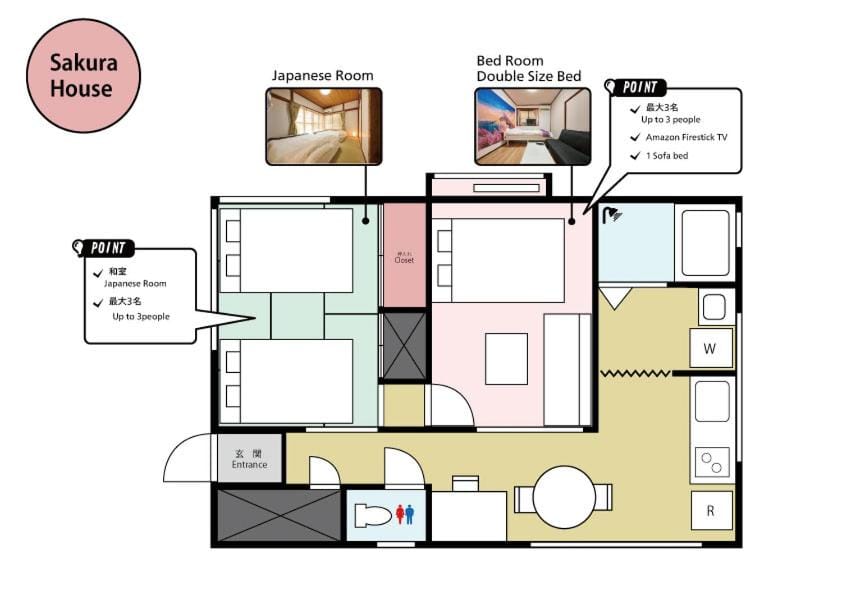 NEW！貸切アパート２DK４４㎡　駅２分渋谷駅電車１５分　コンビニ公園５秒Dベッド３台高速WIFI Apartment in Kanagawa Prefecture