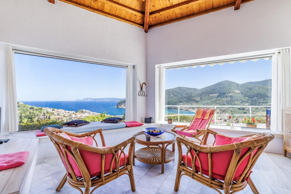 Living room, Seating area, Sea view