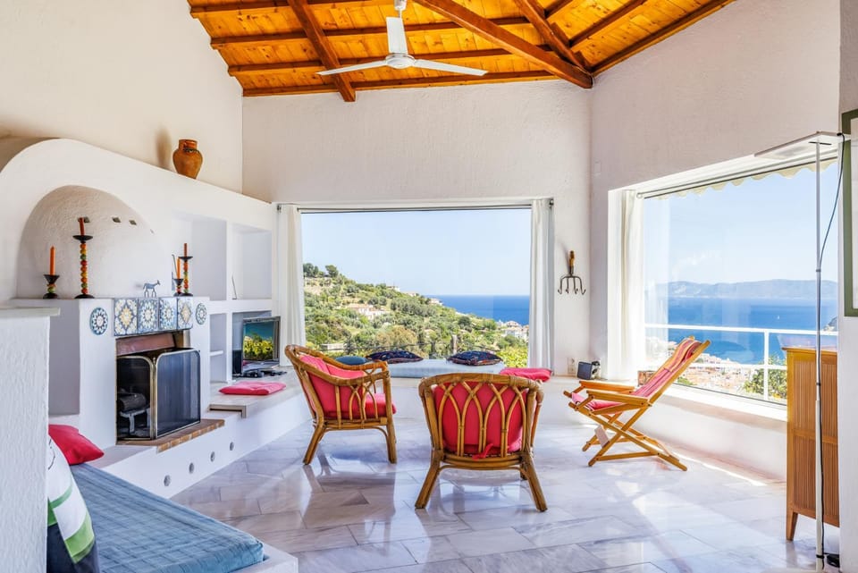 Natural landscape, View (from property/room), Living room, Seating area
