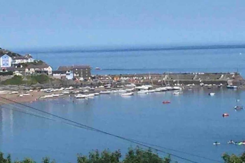 Caravan with Uninterrupted Sea Views - Large Deck - Havens Quay West New Quay West Wales House in New Quay