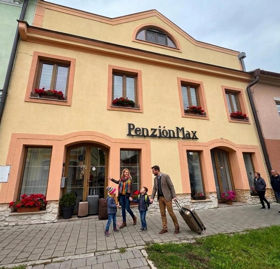 Property building, group of guests