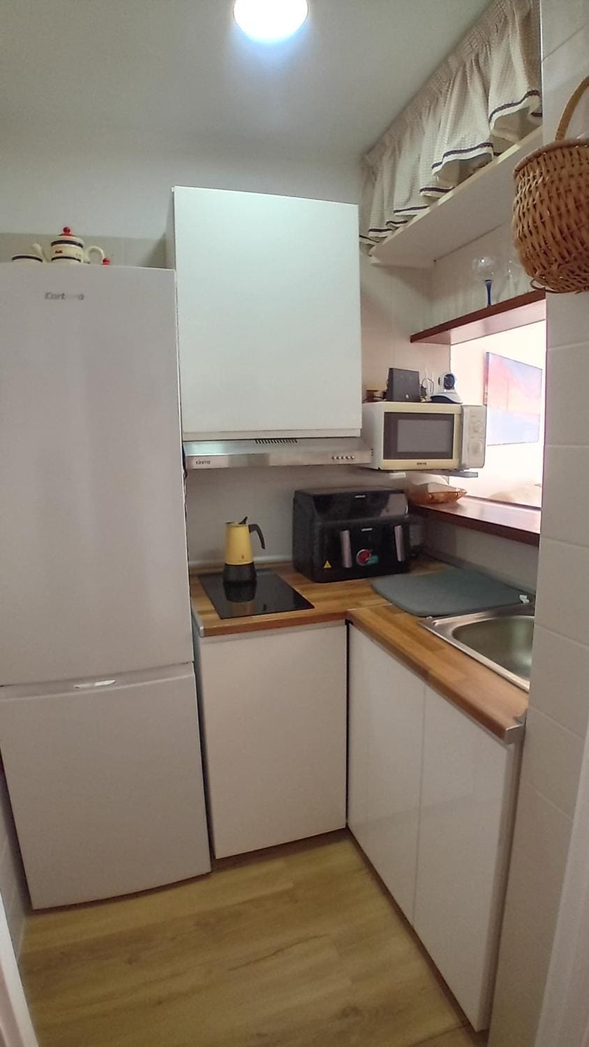 Kitchen or kitchenette, stove, toaster