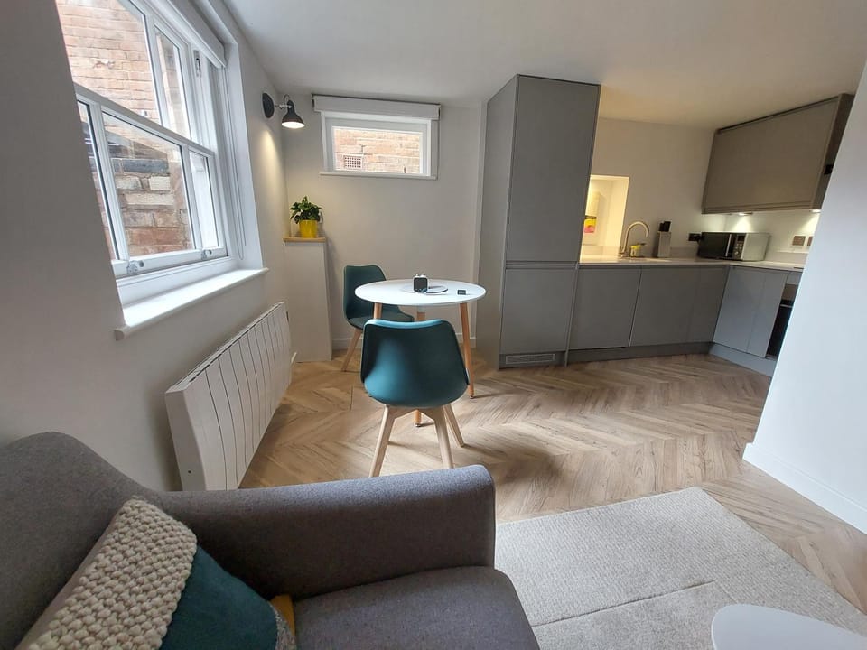 Kitchen or kitchenette, Living room, Dining area