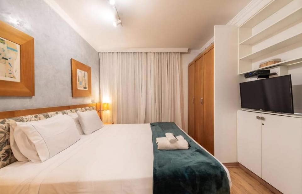Cozy Flat Oscar Freire- Pool-Gym-AC-Parking Apartment in Sao Paulo City