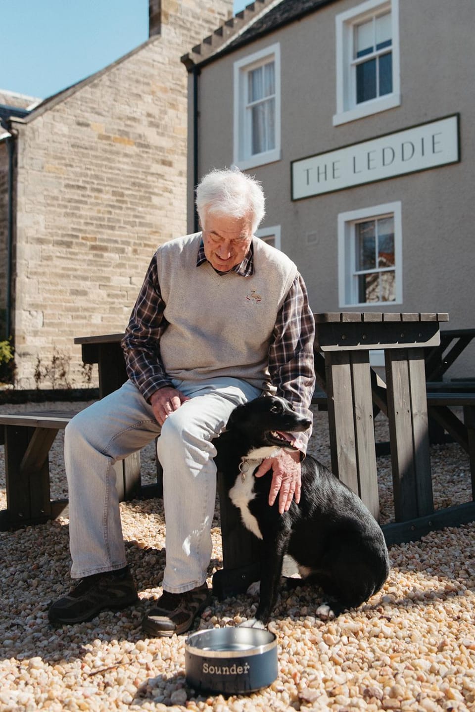 Property building, group of guests