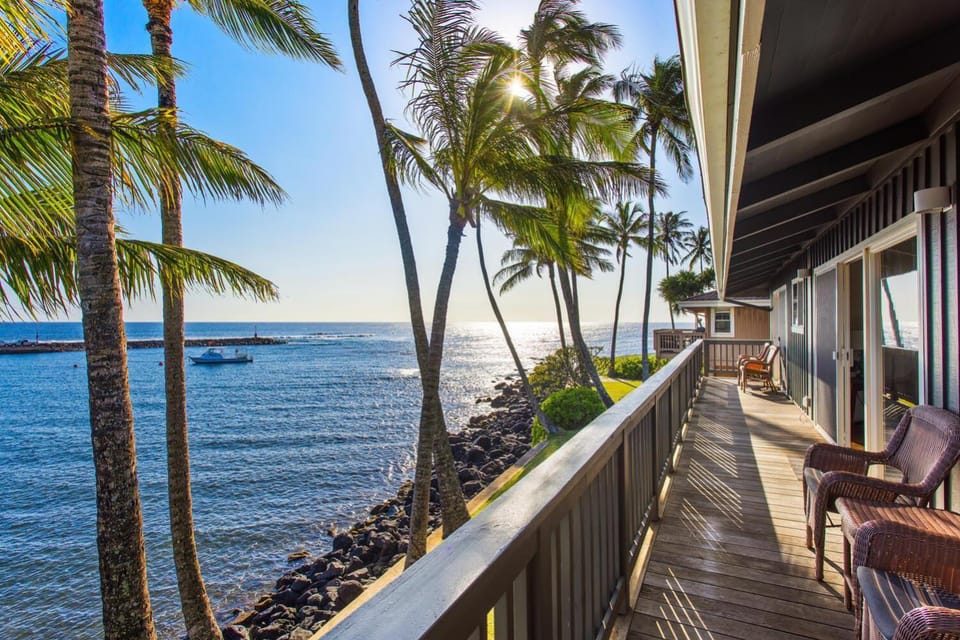 Kauai Bay House, Ocean Front House in Poipu