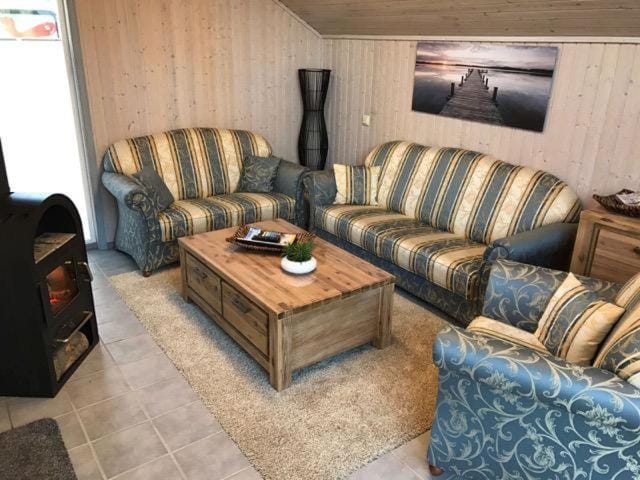 Living room, fireplace
