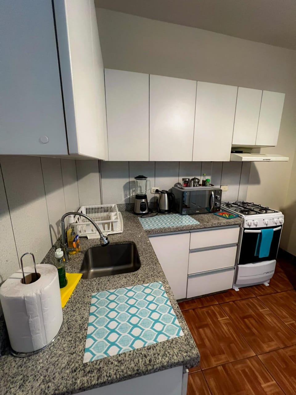 Kitchen or kitchenette, dishwasher, oven
