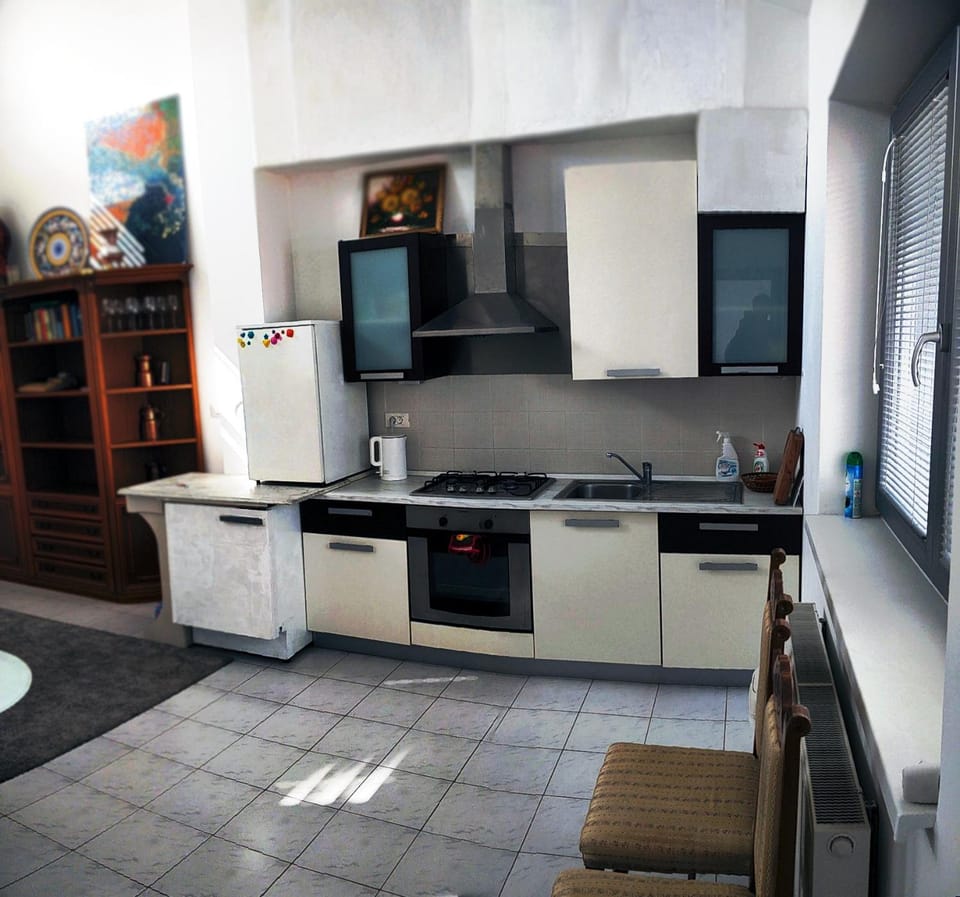 Kitchen or kitchenette, dishwasher, oven
