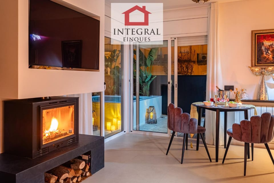 Property building, fireplace