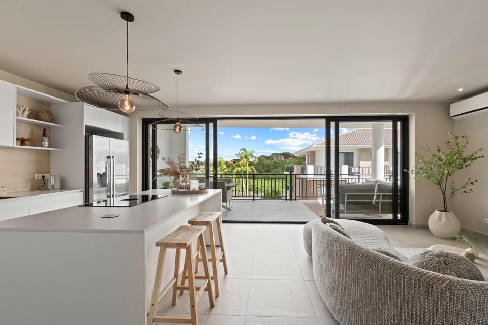 Living room, kitchen