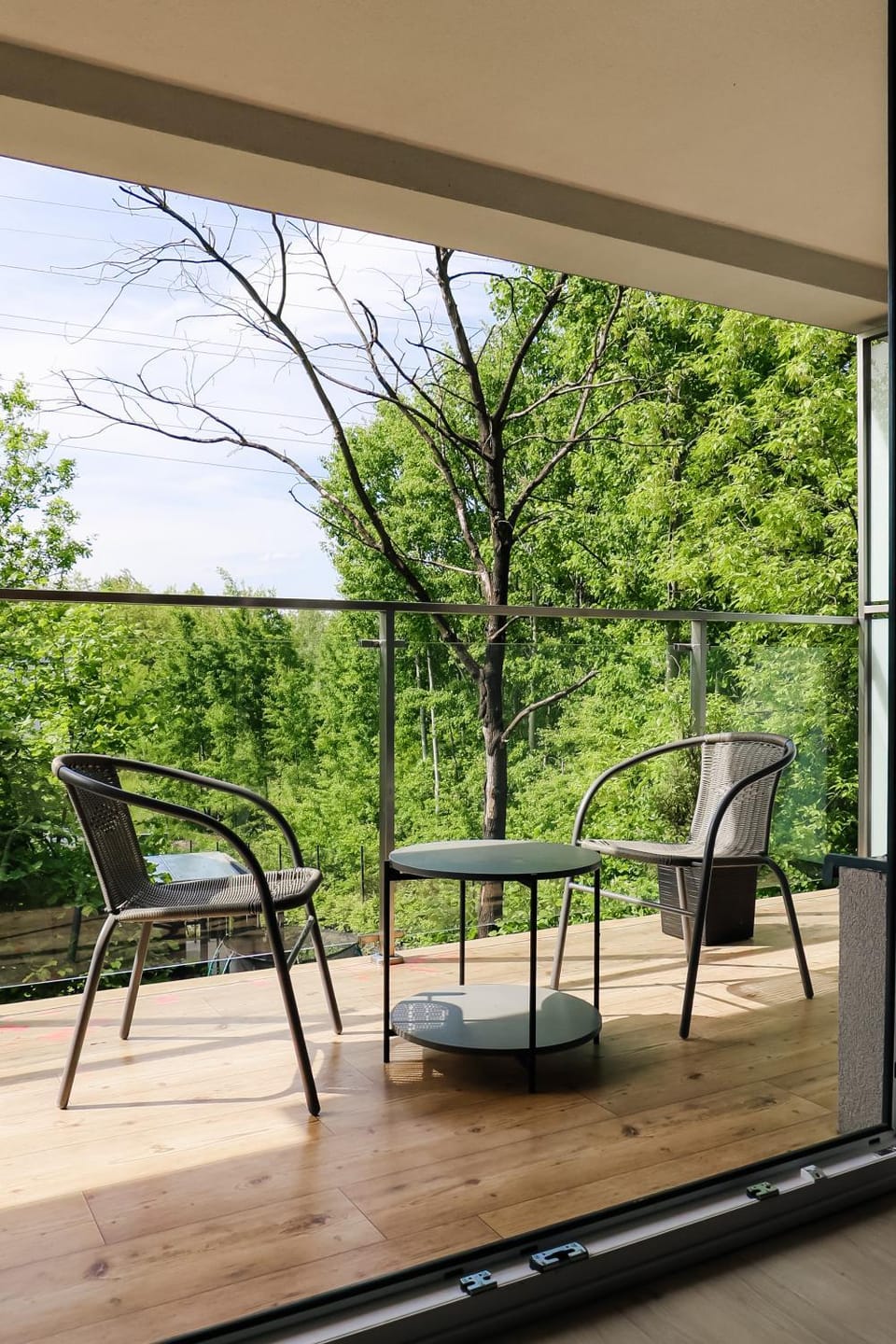 Spring, View (from property/room), Balcony/Terrace, Balcony/Terrace, Living room, Seating area