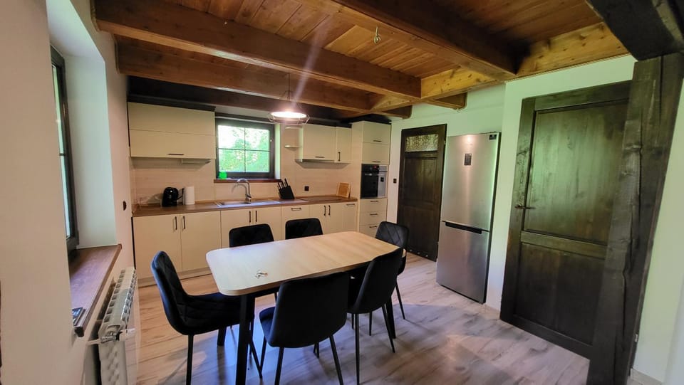 Kitchen or kitchenette, Dining area, oven, stove