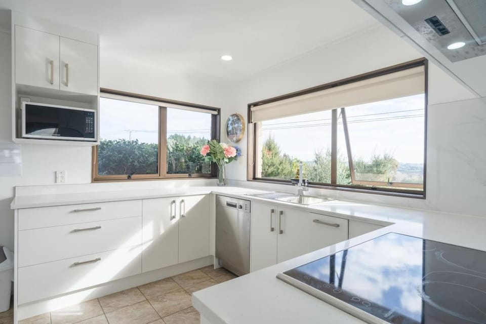 Kitchen or kitchenette, dishwasher, stove