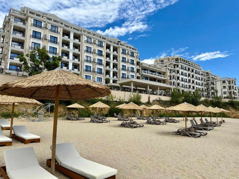Property building, Beach, sunbed