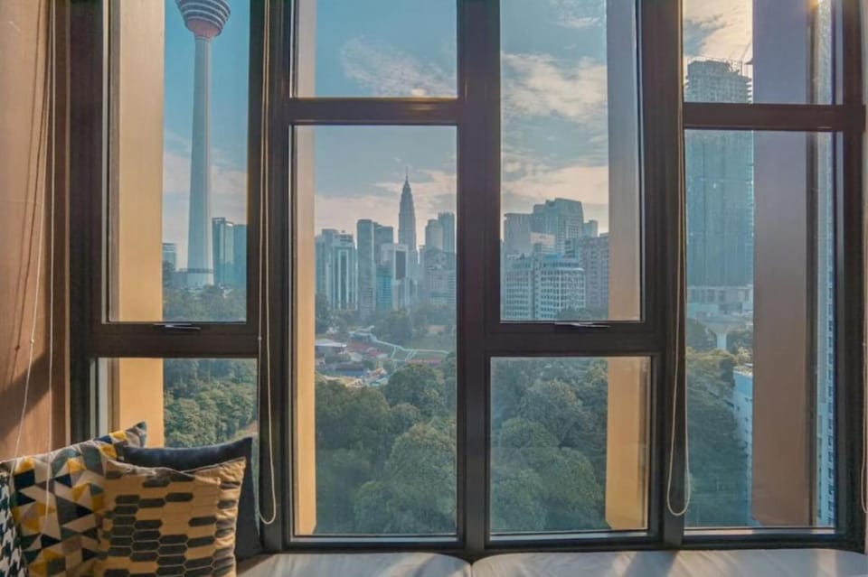 Natural landscape, Living room, Seating area, City view