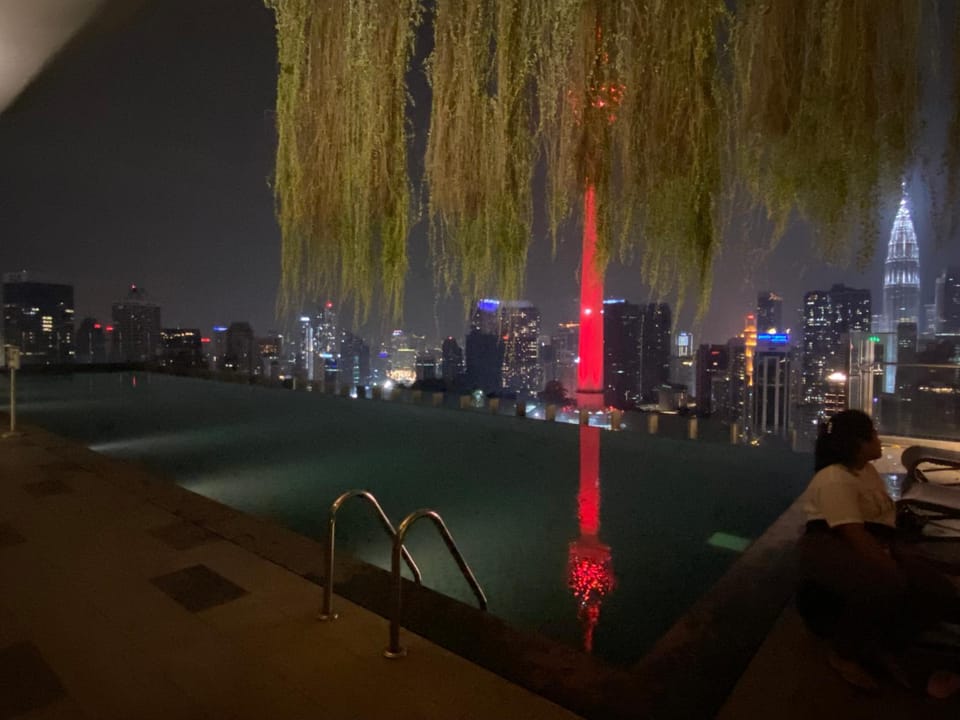 Nearby landmark, Night, Natural landscape, City view, Pool view, Swimming pool