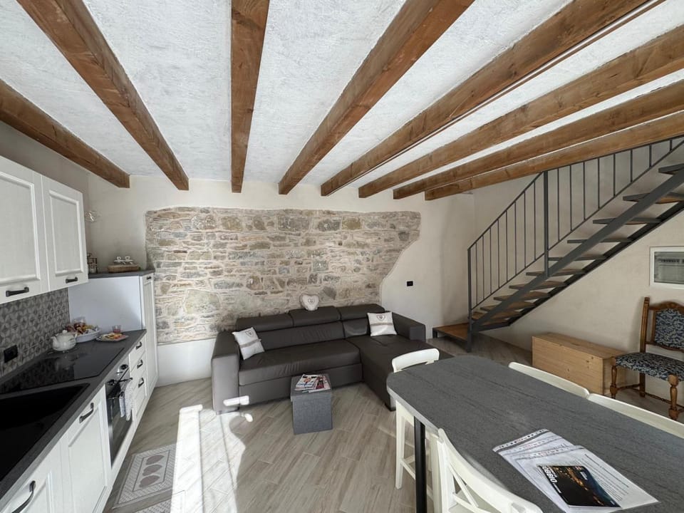 Living room, kitchen