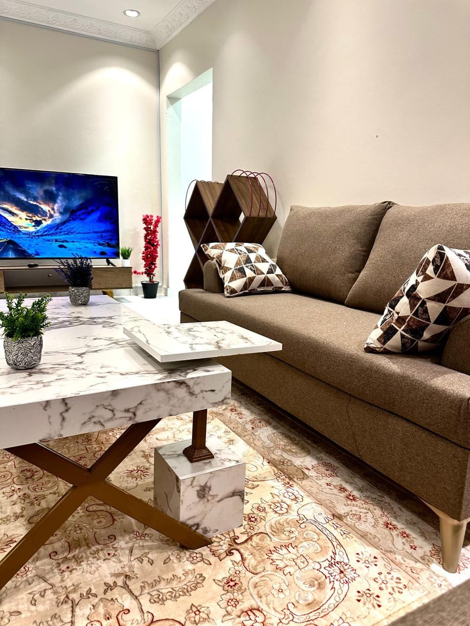 شقه غرفتين وصالة رقم 6 باثاث مودرن ودخول ذاتي Apartment in Riyadh