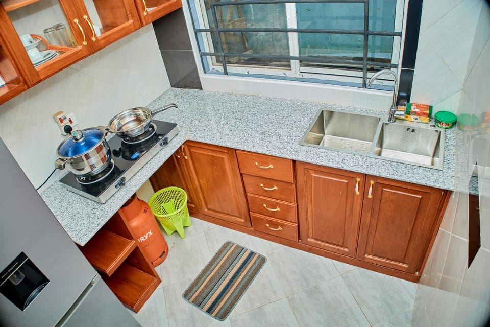 Kitchen or kitchenette, dishwasher, minibar, stove