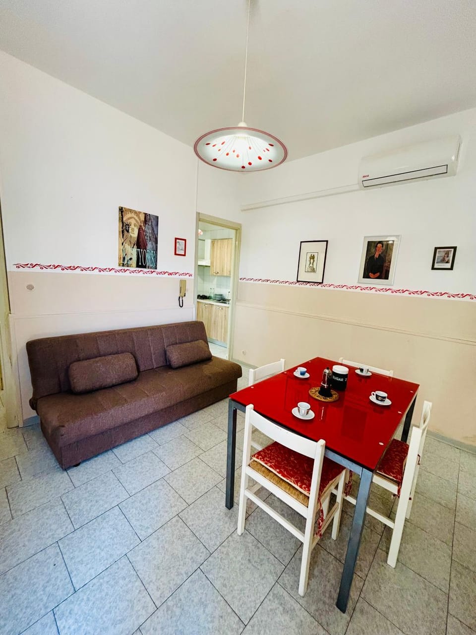 Living room, Dining area, air conditioner