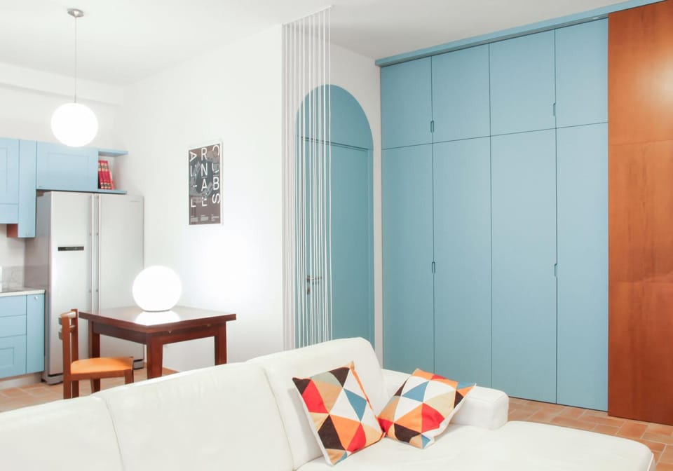 Kitchen or kitchenette, Living room, Seating area, oven, wardrobe